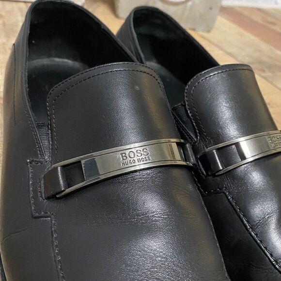 Boss Hugo Boss black loafers size 11.5 - Picture 14 of 16